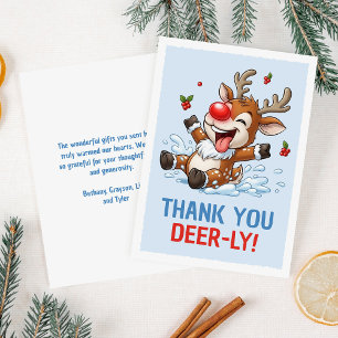 Thank You Deer-ly! Cute Reindeer Christmas