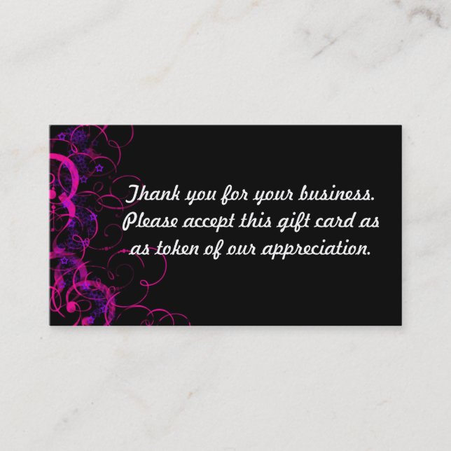 Thank you discount card (Front)