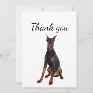 Thank You Doberman Dog Pet Animal Card