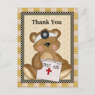 Thank You Doctor Bear postcard