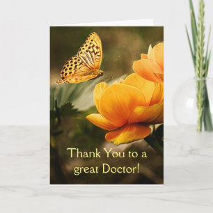 Thank You Doctor, Custom Flower Garden Floral Card