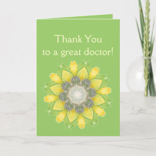 Thank You Doctor Custom Flower Garden Floral Card