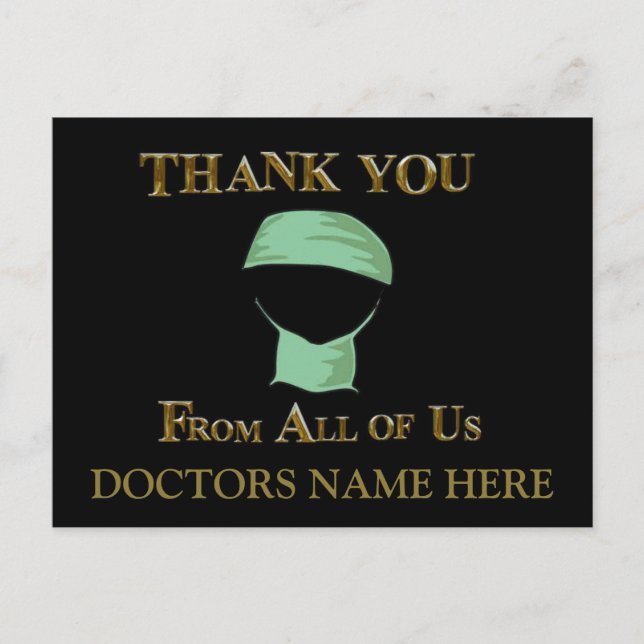 THANK YOU DOCTOR POSTCARD (Front)