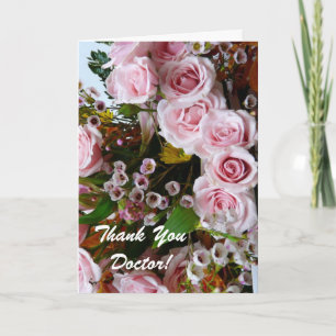 Thank You Doctor-Pretty Pink Rose Floral
