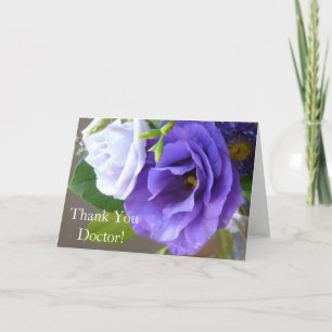 Thank You Doctor-Pretty Purple Floral Card