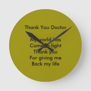 Thank you doctor round clock