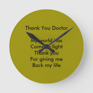 Thank you doctor round clock