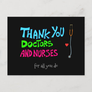 Thank you, Doctors and Nurses Postcard