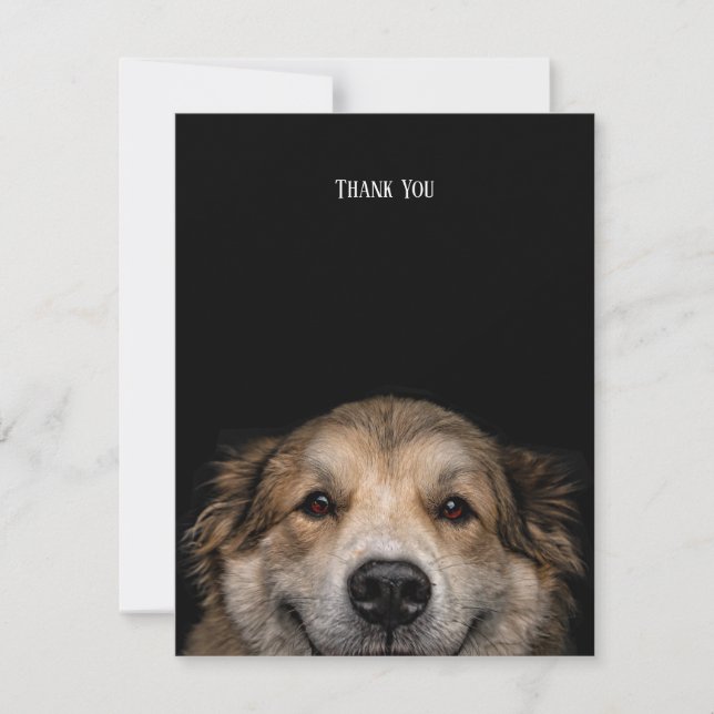 Thank you dog flat card (Front)
