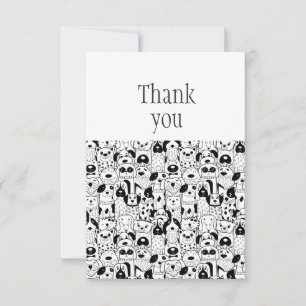 Thank You Dog Sitting Care Fun Dog Art Card