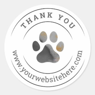 Thank You Dog Small Business Black Sticker