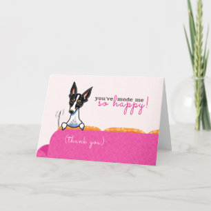 Thank You Dog So Happy Pink Card