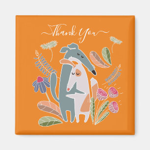 Thank You Dogs Fridge Magnet