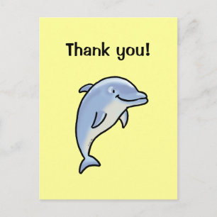 Thank you! (dolphin) postcard
