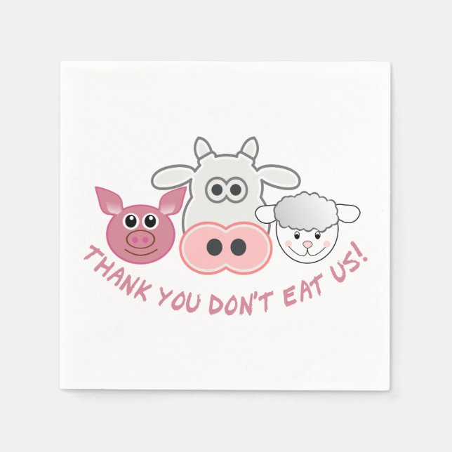 Thank you don't eat us napkin (Front)