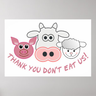 Thank you don't eat us poster