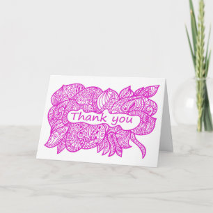 Thank you doodle card