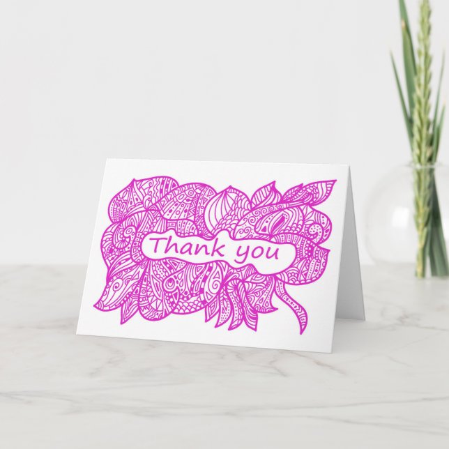 Thank you doodle card (Front)