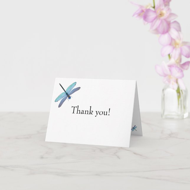 Thank you! Dragonfly Greeting Card (Orchid)