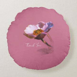 Thank You Dream Flowers – Elegant Fantasy Nature Round Cushion
