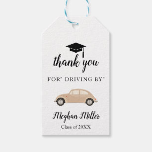 Thank you drive by Graduation favour Gift Tags