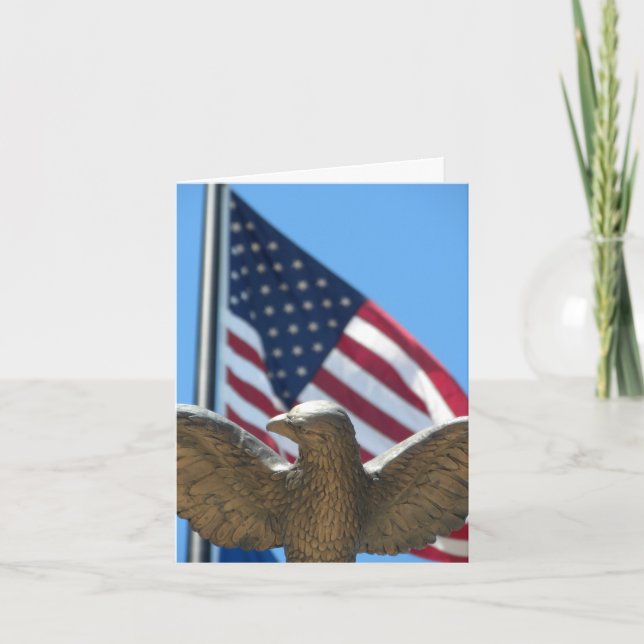 Thank You: Eagle & Flag You Card (Front)