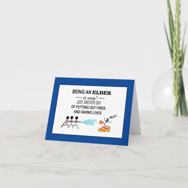 "Thank You Elders!" Folded Thank You Card (Front)