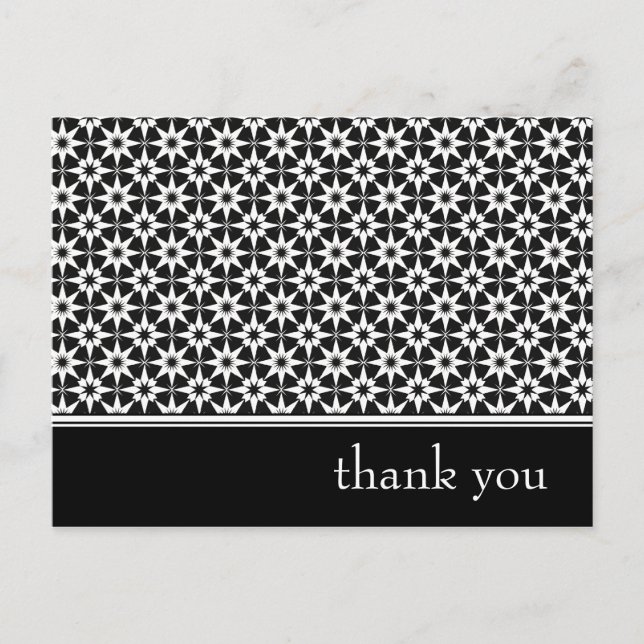 thank you : elegant floral : postcard (Front)