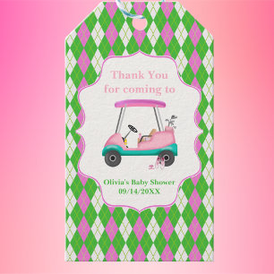 Thank You Elegant Golf Cart Ready For Baby Shower  Gift Tags