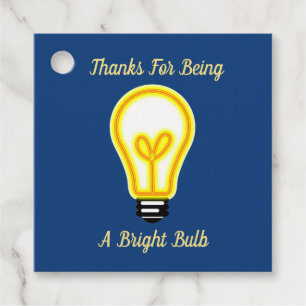 Thank You Employee Bright Bulb Recognition Favour Tags