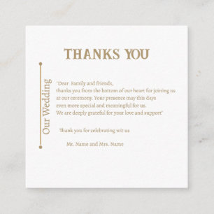 Thank you enclosure card
