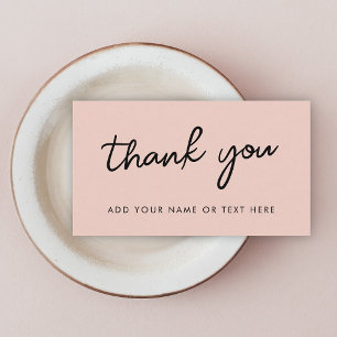Thank you Enclosure Card   Dusky Rose Pink