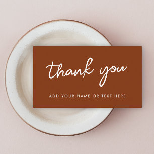 Thank you Enclosure Card Earthy Burnt Orange
