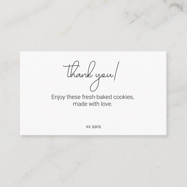 Thank You Enclosure Card for baking (Front)