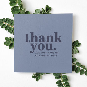 Thank you Enclosure Card   Minimal Blue and Navy 