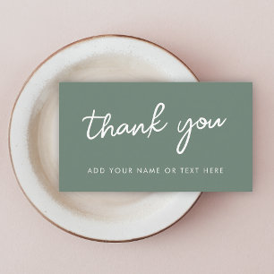 Thank you Enclosure Card Modern Sage Green