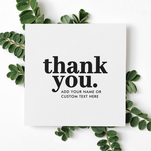 Thank you Enclosure Card | Retro Black and White (Creator Uploaded)