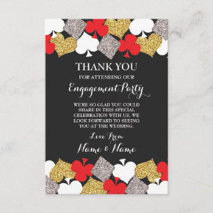 Thank You Engagement Party Wedding Vegas Casino Invitation