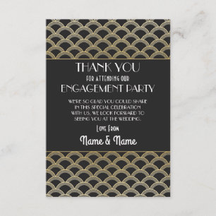 Thank You Engagement Wedding 1920s Party Thanks Invitation