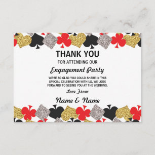 Thank You Engagement Wedding Las Vegas Casino Card