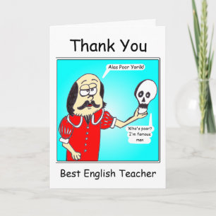 Thank you - English Teacher Card