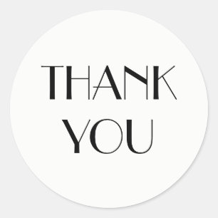 Thank You Envelope Seal Sticker - White