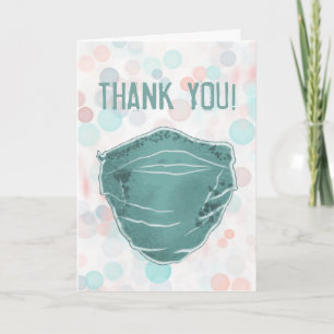 thank you face mask card