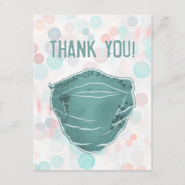 thank you face mask postcard (Front)