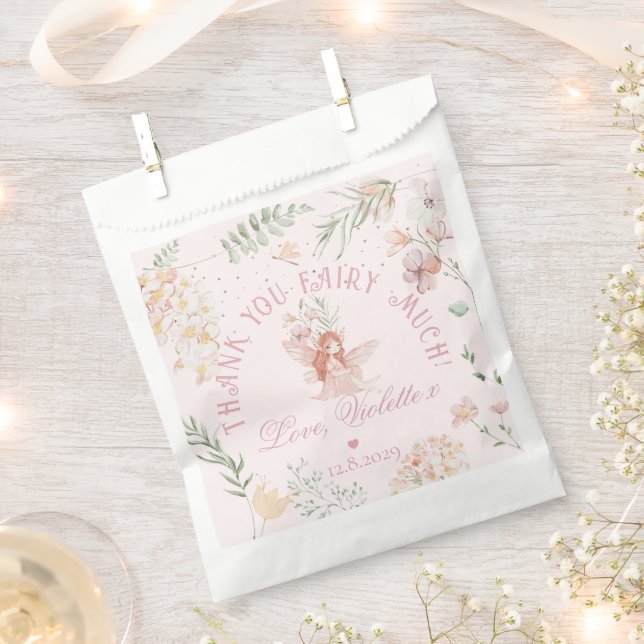 Thank you Fairy Much Fairy 1st Birthday Magical Favour Bags (Clipped)