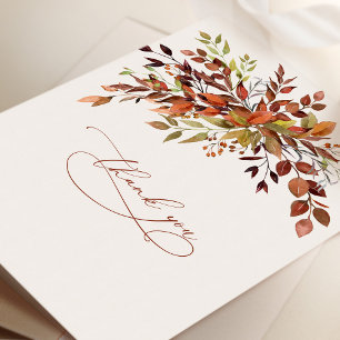 Thank You Fall Minimalist Script Card