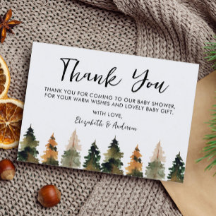 Thank You Fall Trees Baby Shower Card