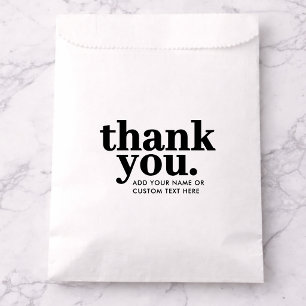 Thank you Favour Bag Retro Black and White
