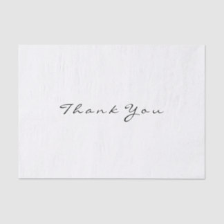 Thank You Favour Bridal Black White Wedding Tissue Paper