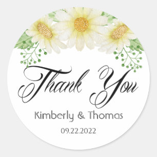 Thank you Favour Classic Round Sticker